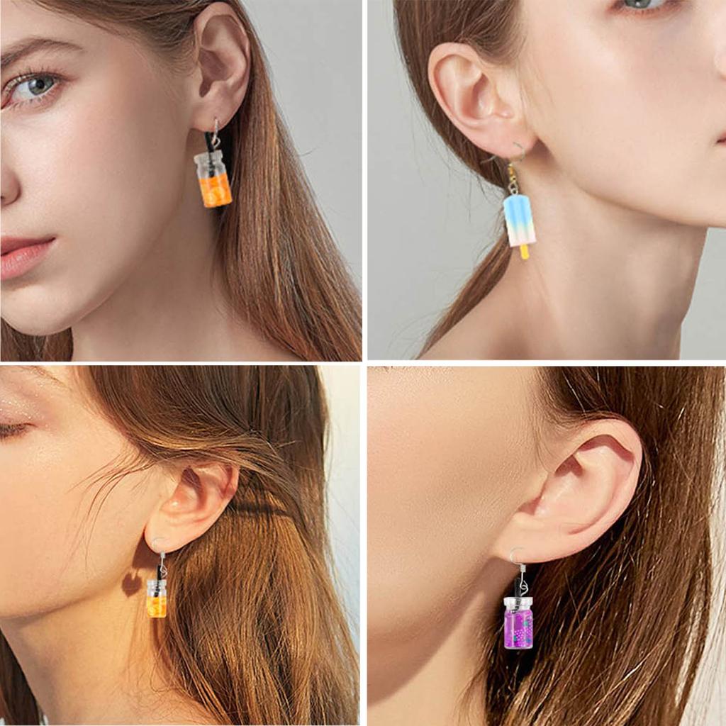 DIY Jewelry Components Milk Tea and Ice Cream Pendant Kits Jewelry Making Supplies Handmade Accessories for Women Girl