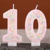 Macaron Foam Birthday Candles - Creative Number Cake Decorations for Kids