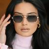 Vintage Square Sunglasses for Men Women Steampunk Retro Punk Style Fashion Glasses Shades Gafas De Sol