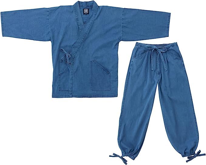 Samue Soft Stretch Denim Top and Bottom "Yui" Set, Year-Round (M)
