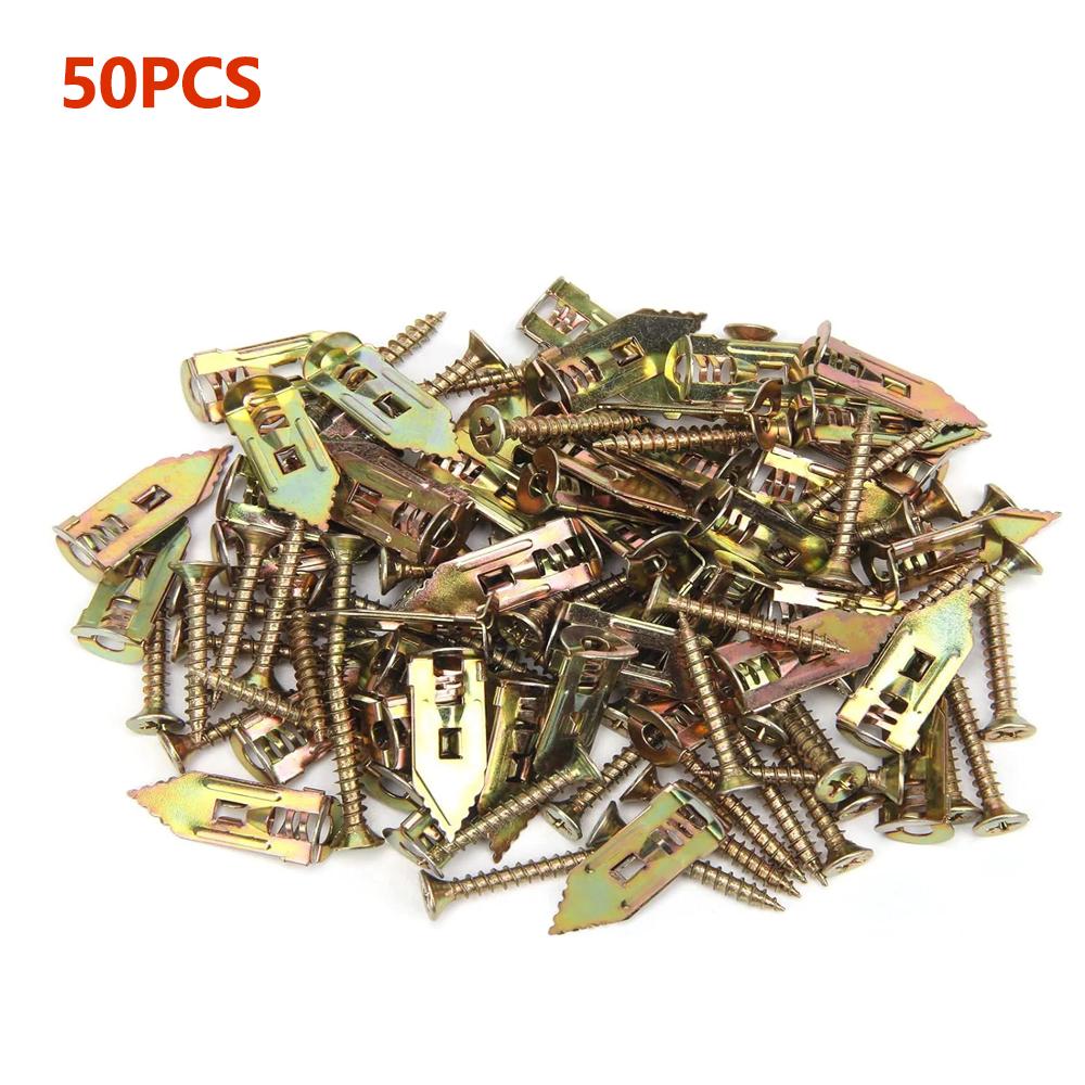 

50/100 шт. Распорные винты Саморезы Анкеры для гипсокартона с дюбелем-заглушкой для полости винта Крепежные инструменты Инструменты для дома своими руками