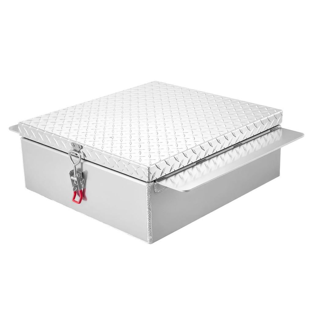 Truck Bed Tool Box, Heavy Duty Aluminum Tool Box with Diamond Plate, Storage Toolbox Chest Organizer Supports up to 100 kg, Ideal for Pickup, Truck