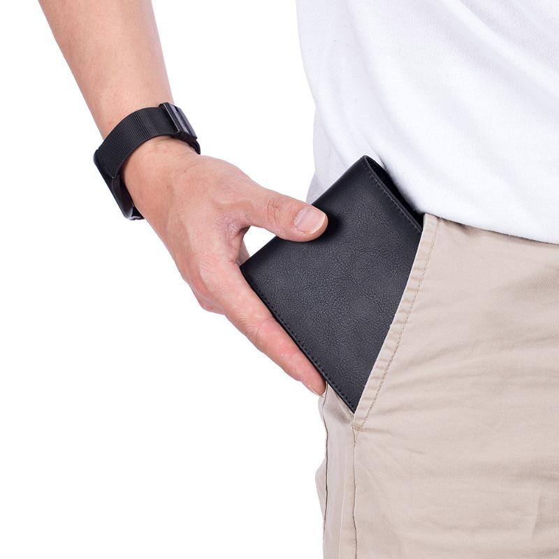 Genuine leather men's short wallet, new soft cowhide three-fold wallet, men's RFID multi-functional retro wallet