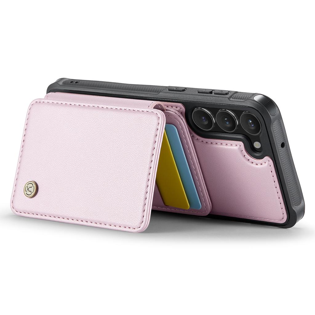 JEEHOOD J05 For Samsung Galaxy S23 Case Leather Mobile Cover with Detachable Magnetic Card Bag