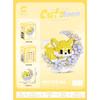 Kawaii Panda Cat Flower Moon Cartoon Building Blocks Toy Assembly Model for Girls Kids Christmas Gift