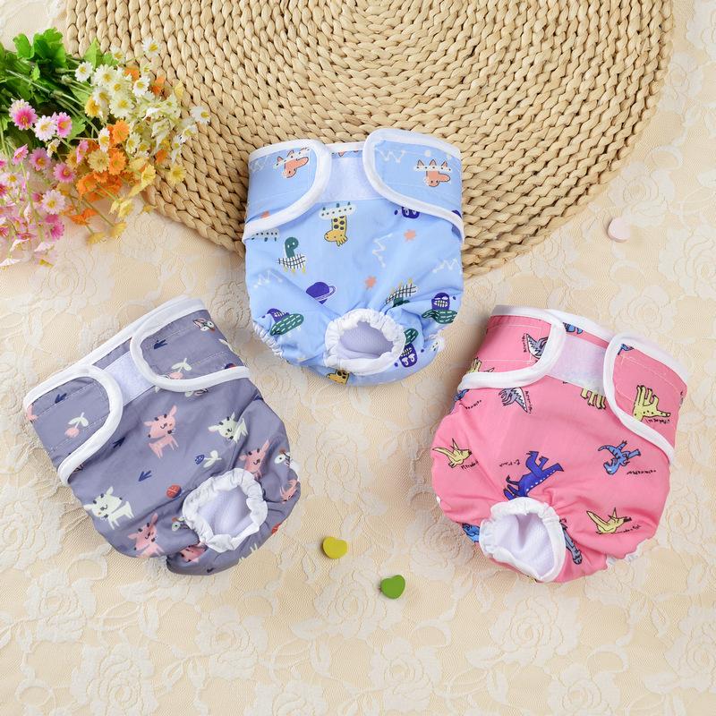 New Printed Dog Pants Physiological Pants For Male Female Dogs Diaper Hygiene Pants Menstrual Safety Pet Clothing