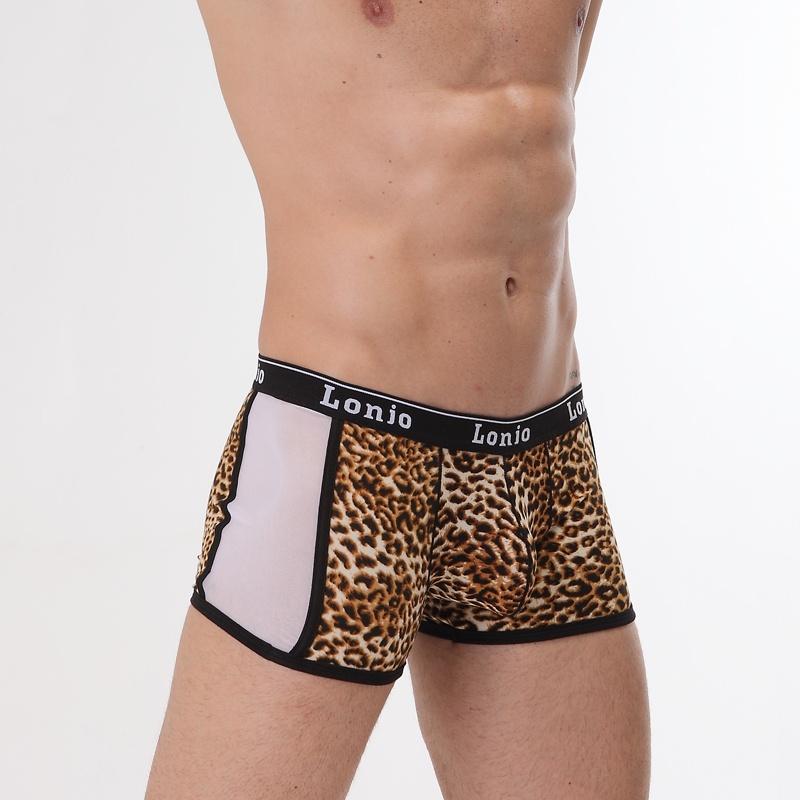 Hochwertige Herren-Slips Boxershorts mit stilvollem Leopardenmuster Bequeme Unterwäsche