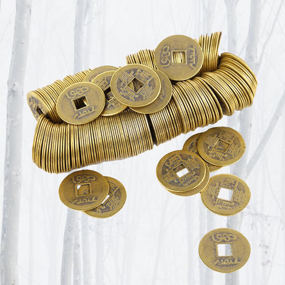 100 Pcs Ancient Chinese Wealth Amulet Spiritual Feng Shui Divination Non Currency Home Decor Traditional