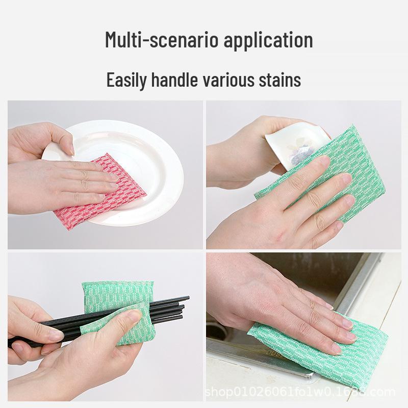 Silk Jacquard Dishwashing Sponge Scrubber - Kitchen Scouring Pad