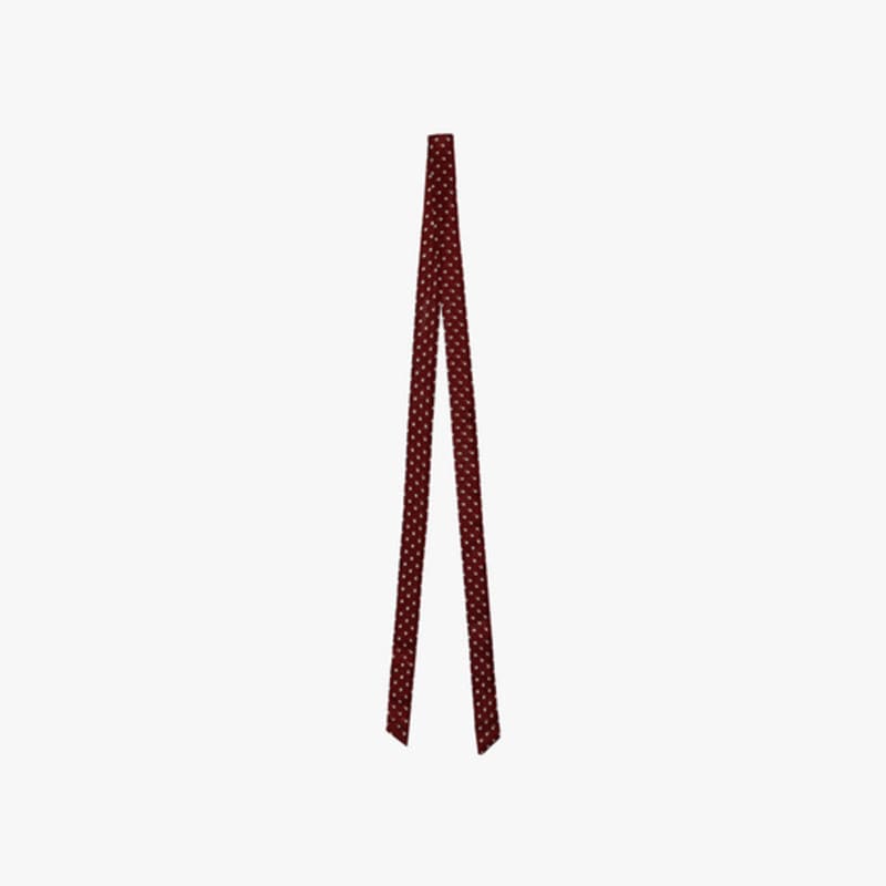 PINK PINEAPPLE DOT CHIFFON long SCARF_BURGUNDY