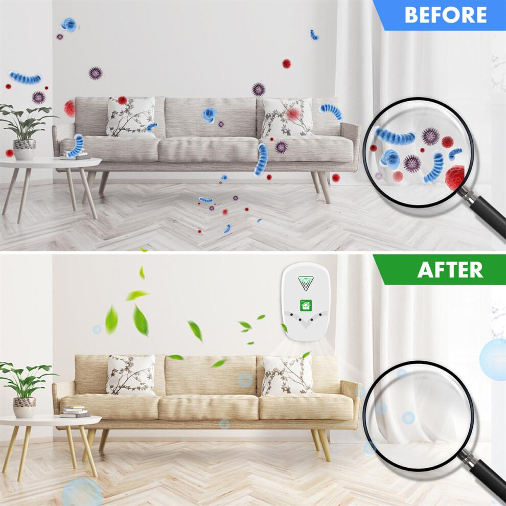 Mini Plug-in Air Purifier with 32 Negative Ions, EU Plug, Portable Fresh Air Generator for Bedroom, Kitchen, Bathroom, Office