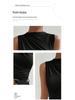 2025 Fashion Sleeveless Semi-high Neck Ruched Pullover Vest