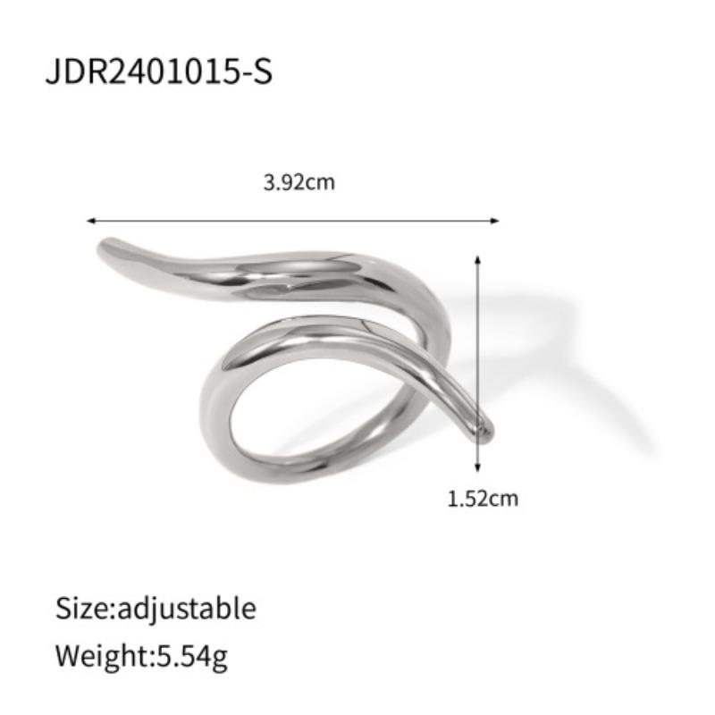 Stainless Steel Exaggerated Opening Ring, High-end Finger Ring, Titanium Steel Hand Accessory