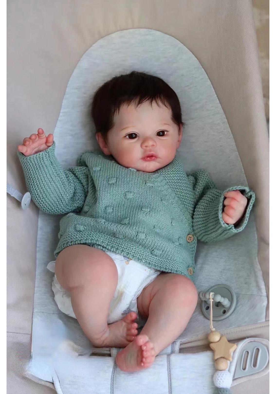 Realistic 48cm Reborn Baby Doll Meadow with 3D Skin Cloth Body Doll