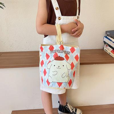 Nová módní plátěná taška velkokapacitní kbelíková taška nákupní taška kreslená pracovní nákupní taška dětská kabelka