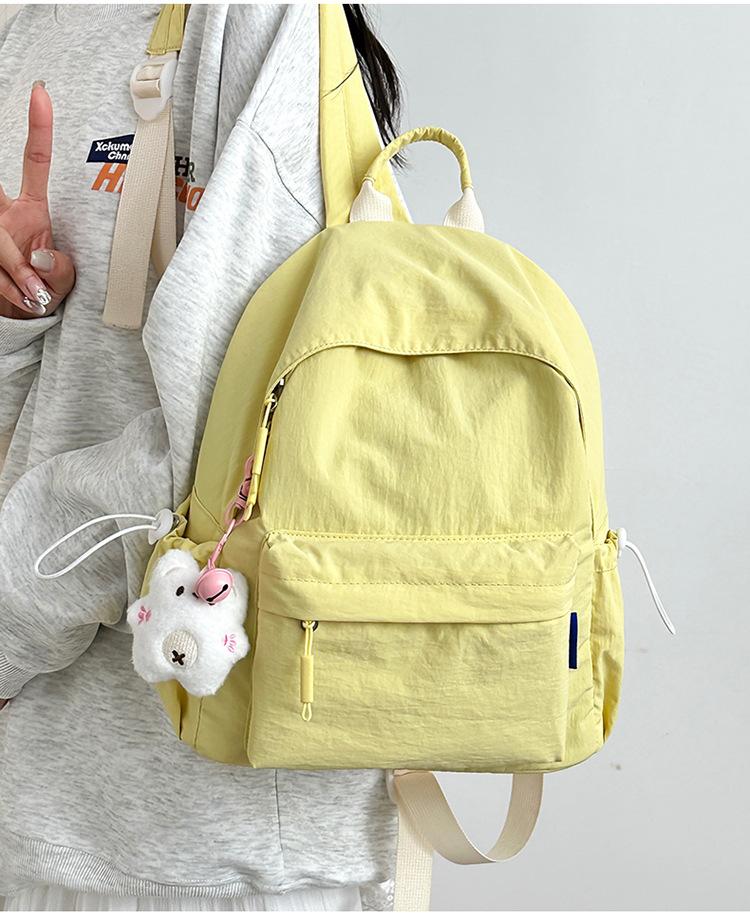 Schoolbag Japanese soft sister schoolbag Korean version solid color versatile girl small backpack leisure junior high school student backpack