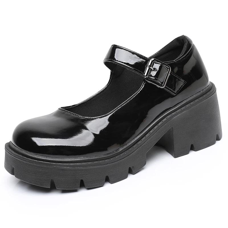 Fashion Women  Shoes Vintage Girls Platform Pumps High Heels Platform Lolita Shoes Japanese Style College Sweet Student Shoes