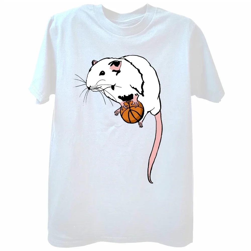 Summer Style Graphic Streetwear Short Sleeve Birthday Gifts Tshirt Unisexs Clothing Funny Basketball Rats Lover TShirts S