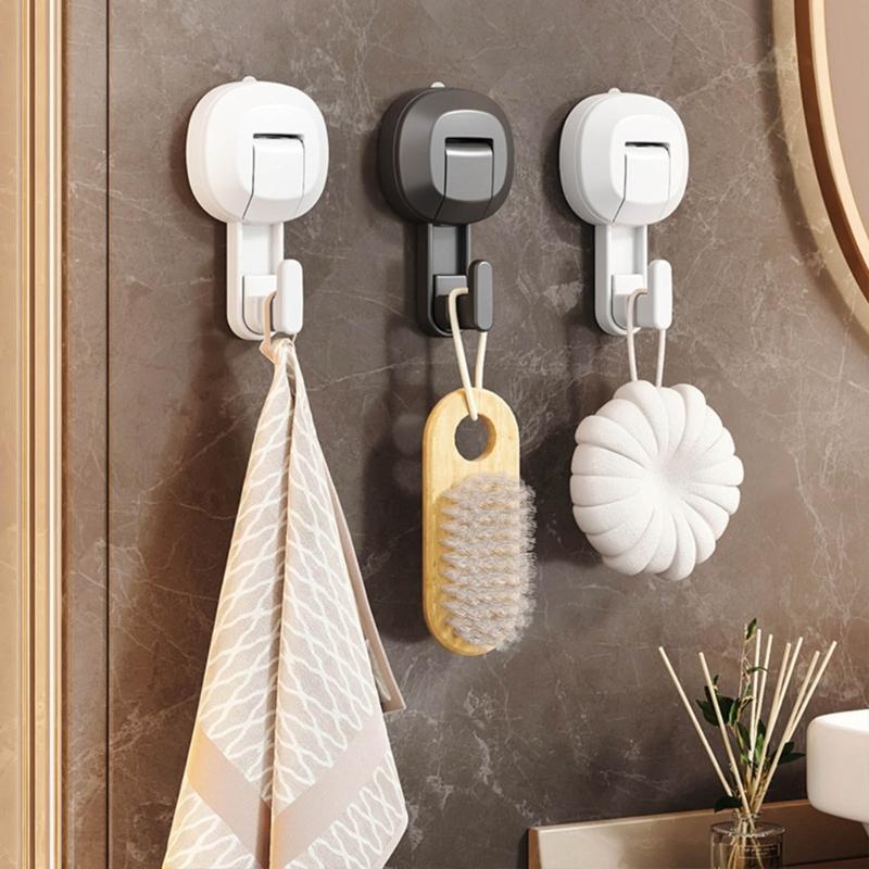 Waterproof Strong Adhesion Hooks Practical Suction Cup Hooks for Kitchen and Bathroom Easy To Install and Remove Hangers