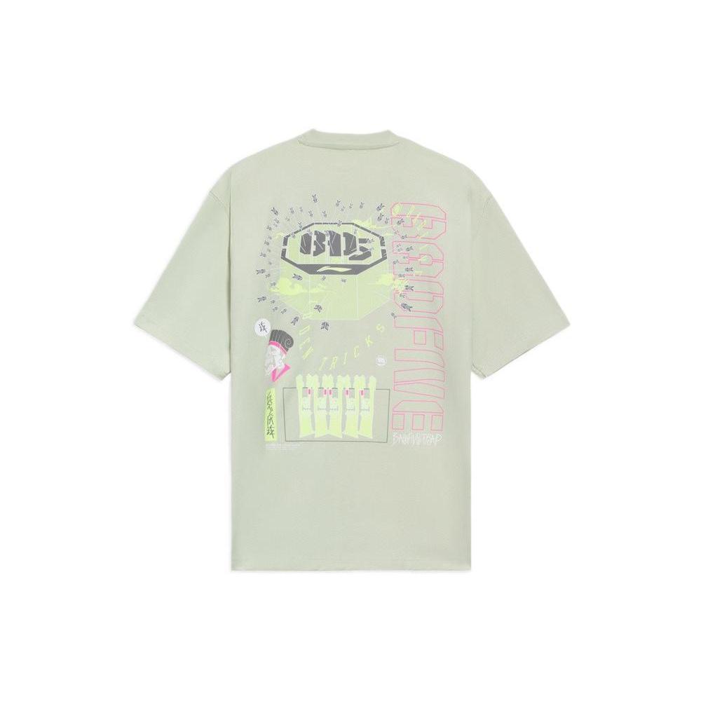 Мужская футболка LiNing с рукавами-реглан, зеленая, AHSS373-3 L