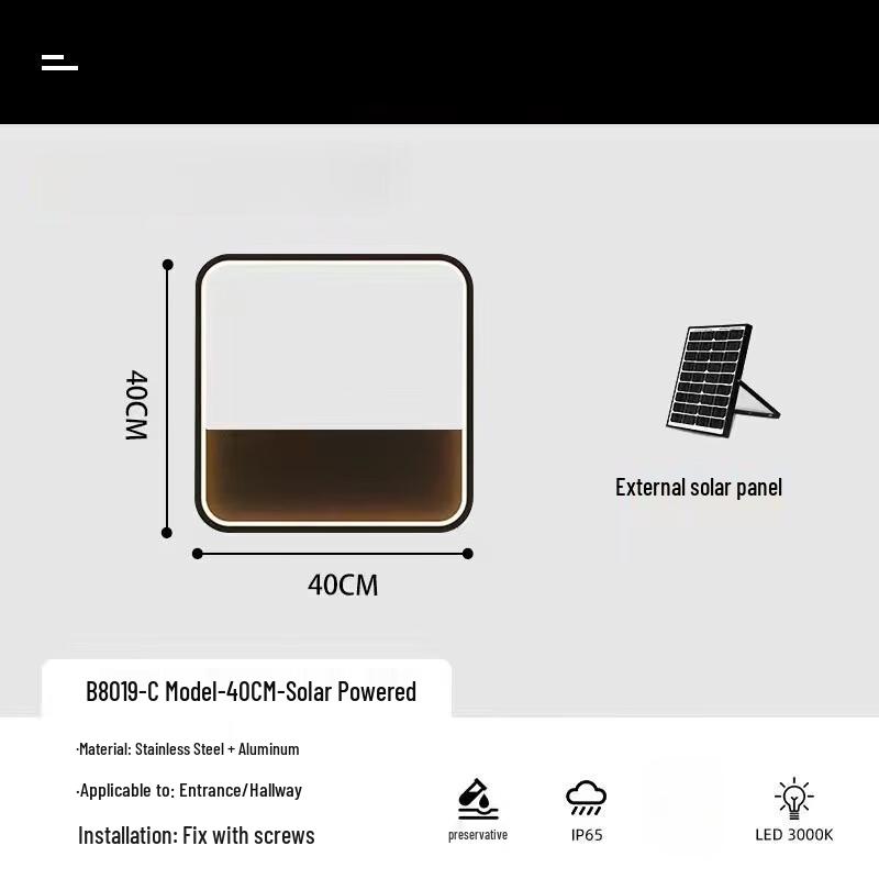 Xuanyong Outdoor Solar Wall Light