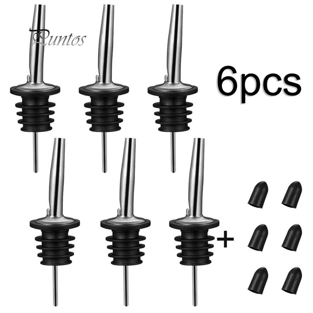 

Чистые продукты, 6 комплектов, диспенсер для бутылок с маслом, вином и ликером из нержавеющей стали с пробкой one size