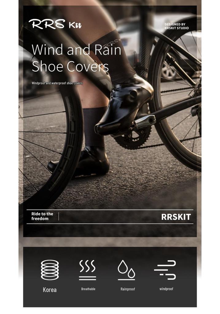 RRSKIT Windproof & Rainproof Cycling Shoe Covers – Breathable, High Elastic Fit for Mountain & Road Biking