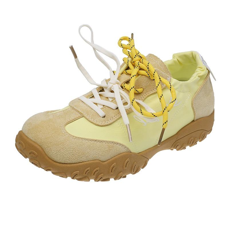 Ballet style mandarin duck lace-up women's new retro versatile platform leisure sports