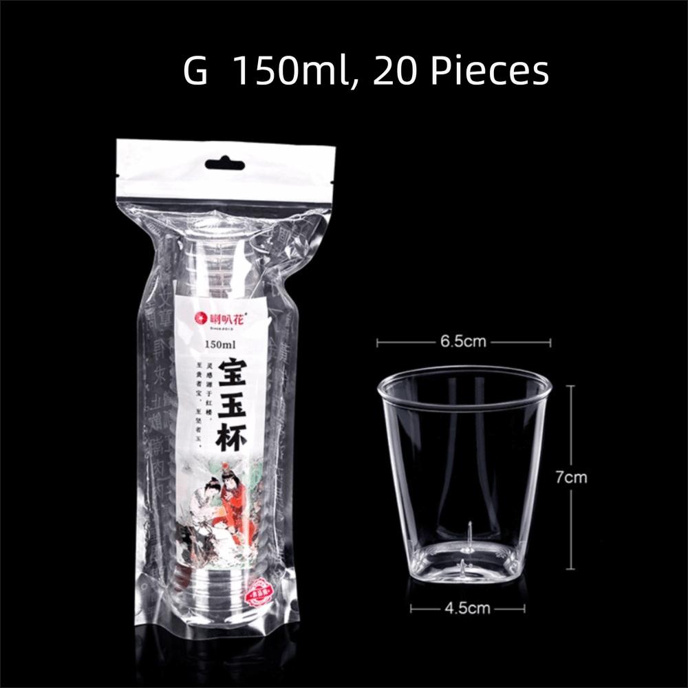 20/50pcs Transparent Clear Plastic Cups Thicken Try Drinking Cup Reusable Muffin Cup Reusable Disposable Plastics Cup