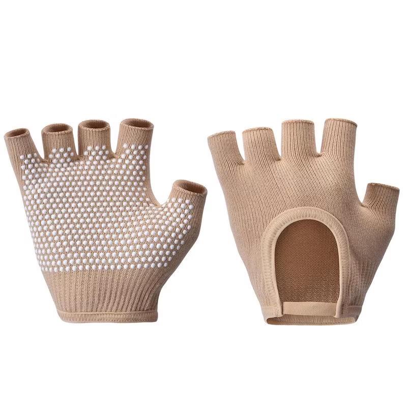 JINGRUIXIANG Women s Fingerless Anti-Slip Yoga Pilates Gloves