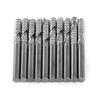 10pcs 3.175*15MM Single Flute Tungsten Carbide End Mills CNC Bits for Wood Acrylic Cutting