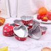 10Pcs/Set 100Ml Heart Shaped Aluminum Foil Cake Cup With Lids Baking Pans