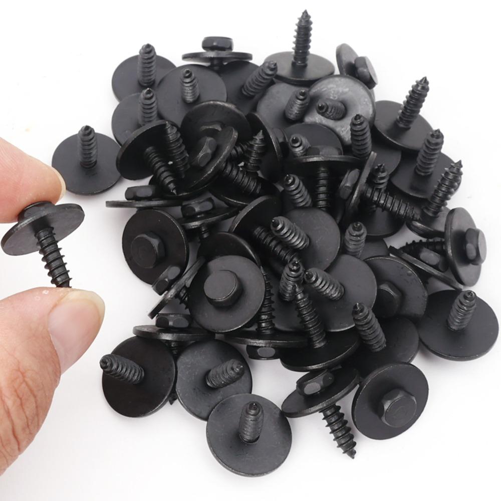 Car Fender Bumper Screws Black Metal Self Tapping Screw Fastener Retainer Clips for BMW E46 E90 F30 F10 Mercedes Benz W204 W212