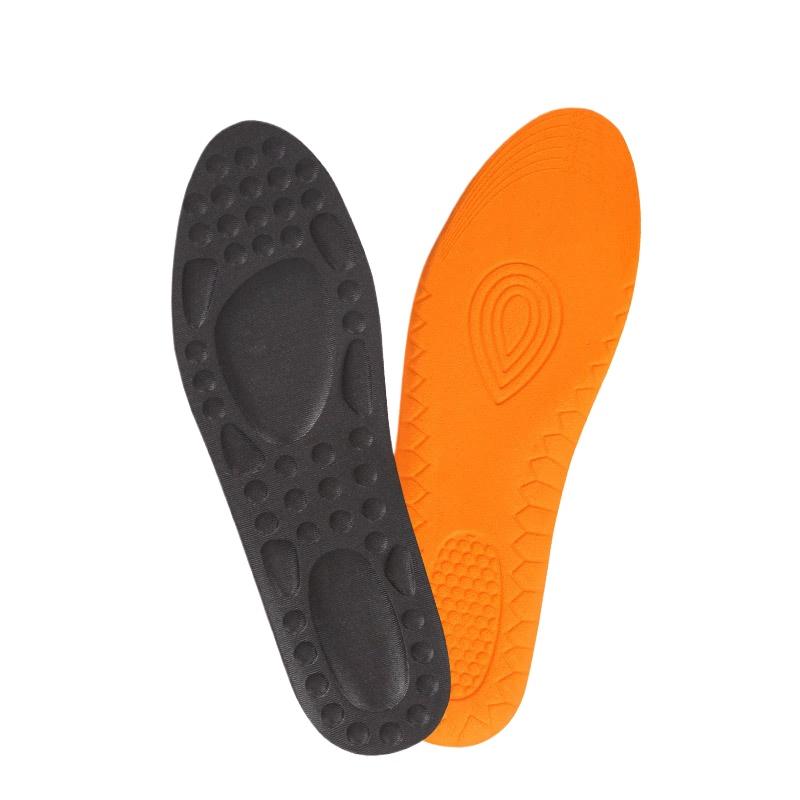 

New Sports Insole Basketball Vacuuming Breathable Military Training Insole Men s and Women s High Elastic Shock Absorption Massage Casual Insole S чорний