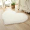 Heart Shaped Plush Rug 40x50cm Super Soft Fluffy Shaggy Carpet for Bedroom Living Room Non-Slip Floor Mat Decor Valentine Gifts