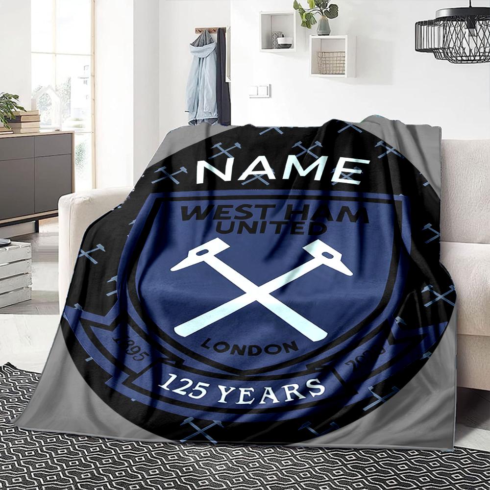 Custom Name Chelsea FC Crest Blanket for Couch & Bed, Plush Cozy Fuzzy Blanket Super Soft & Warm Blankets for Fall and Winter. 0908247