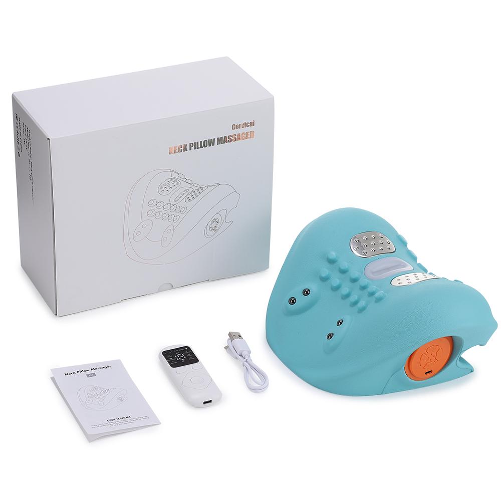 Electric Cervical Massager Neck Stretcher Chiropractic Head Acupoint Massage Pillow Shouder Body Massager With Controller