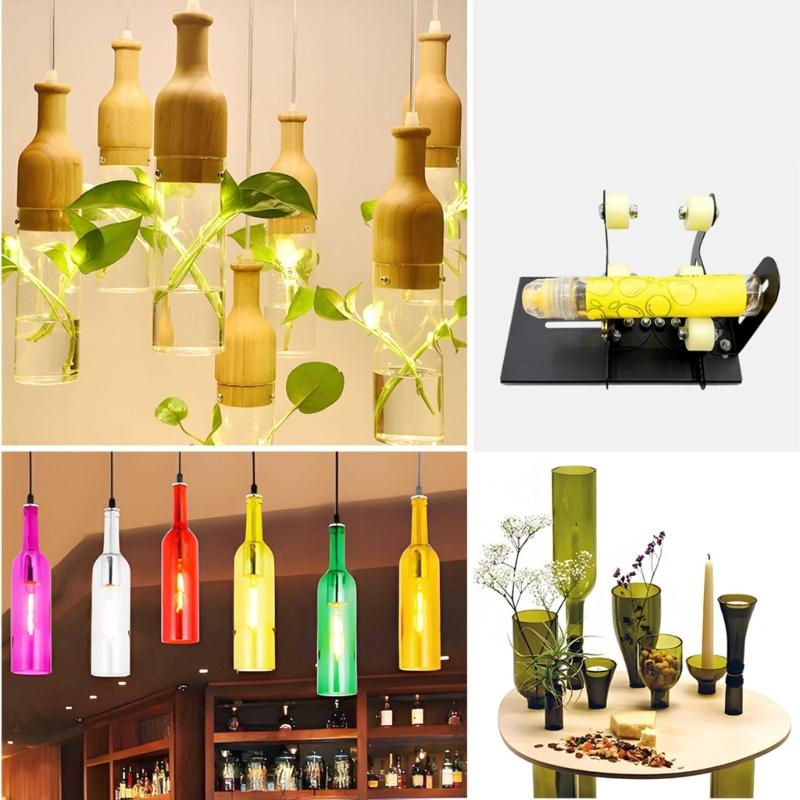 Glass Bottle Cutter, Upgraded Glass Cutter for Bottles & Glass Cutter Machine for Cutting Round Square Bottle