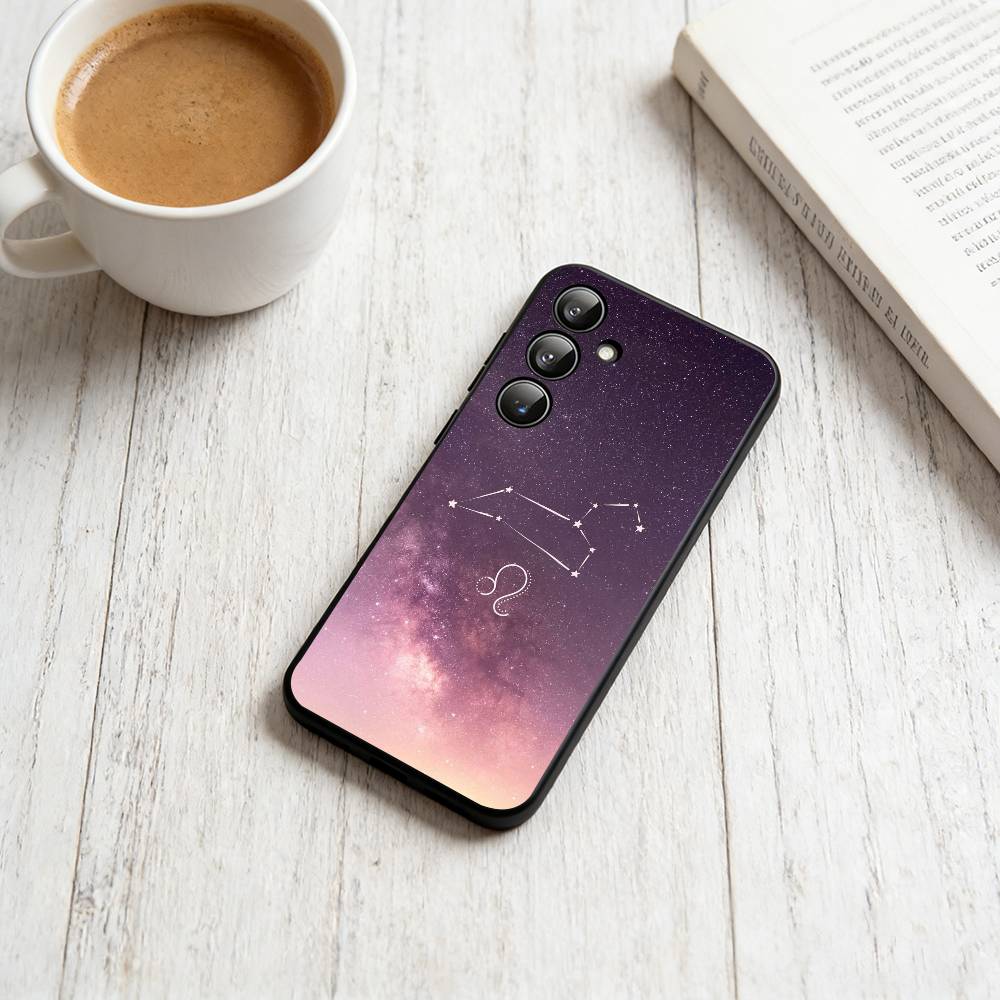 The twelve constellations  Phone Case For Samsung Galaxy A73,A72,A71,A70,A53,A52,A51,Soft Silicone Black Cover