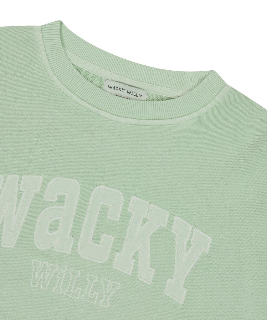 WACKY WILLY Women'S Semi-Overfit Pigment Sweatshirt Mint