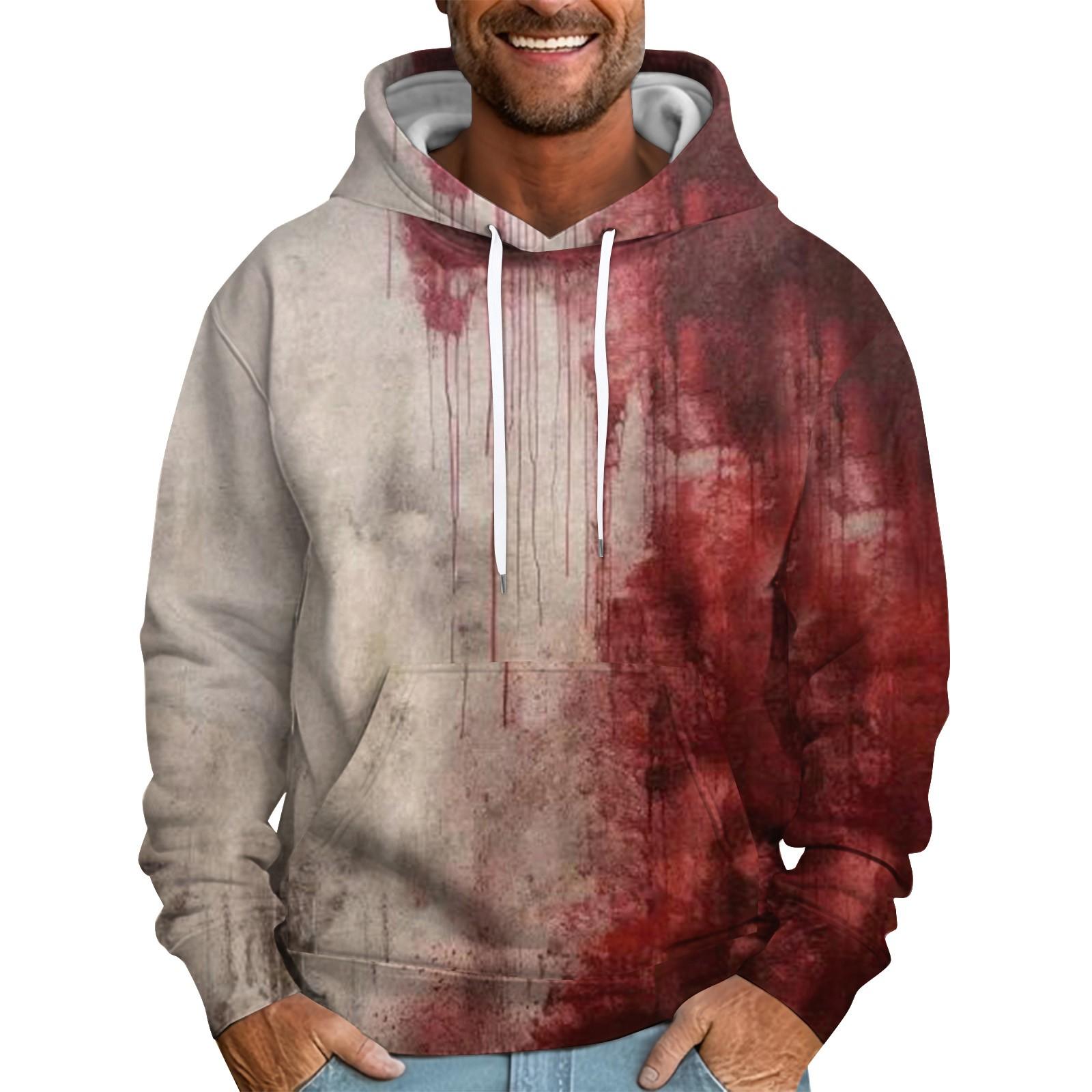 

Чоловічий вільний світшот з капюшоном і принтом. Чоловічий повсякденний модний спортивний світшот XXXL