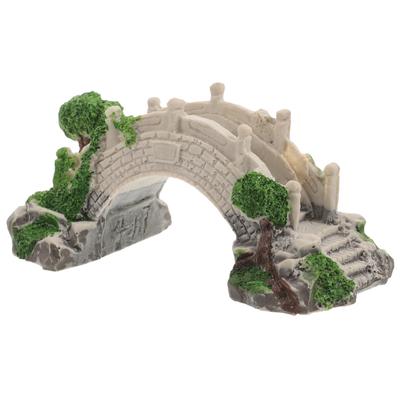 LIOOBO Aquarium Decorative Aquarium Aquarium Bridge Dollhouse Aquarium Stone Micro Aquarium Miniature Model Animal Resin Aquarium Ornament Bridge,