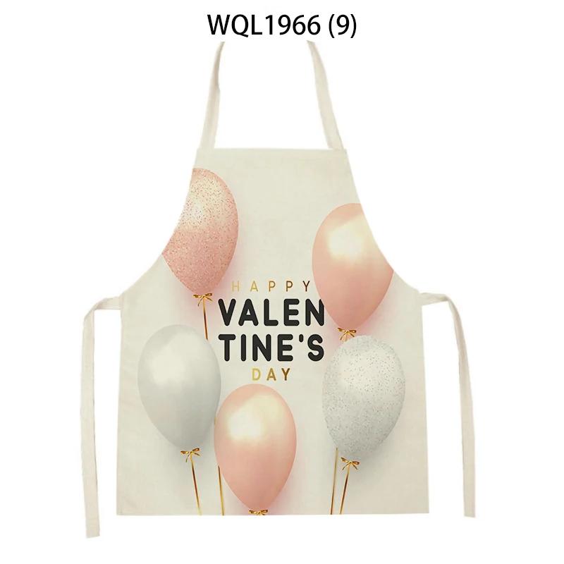 Damen Herren Frohen Valentinstag Küchenschürzen Haushaltsreinigung Schürze zum Kochen Backen Schürze Antifouling-Schürze