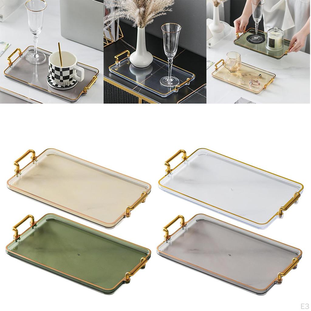 Nordic Style Farmhouse Serving Tray Food Cup with Handles Trinkets Keys Storage