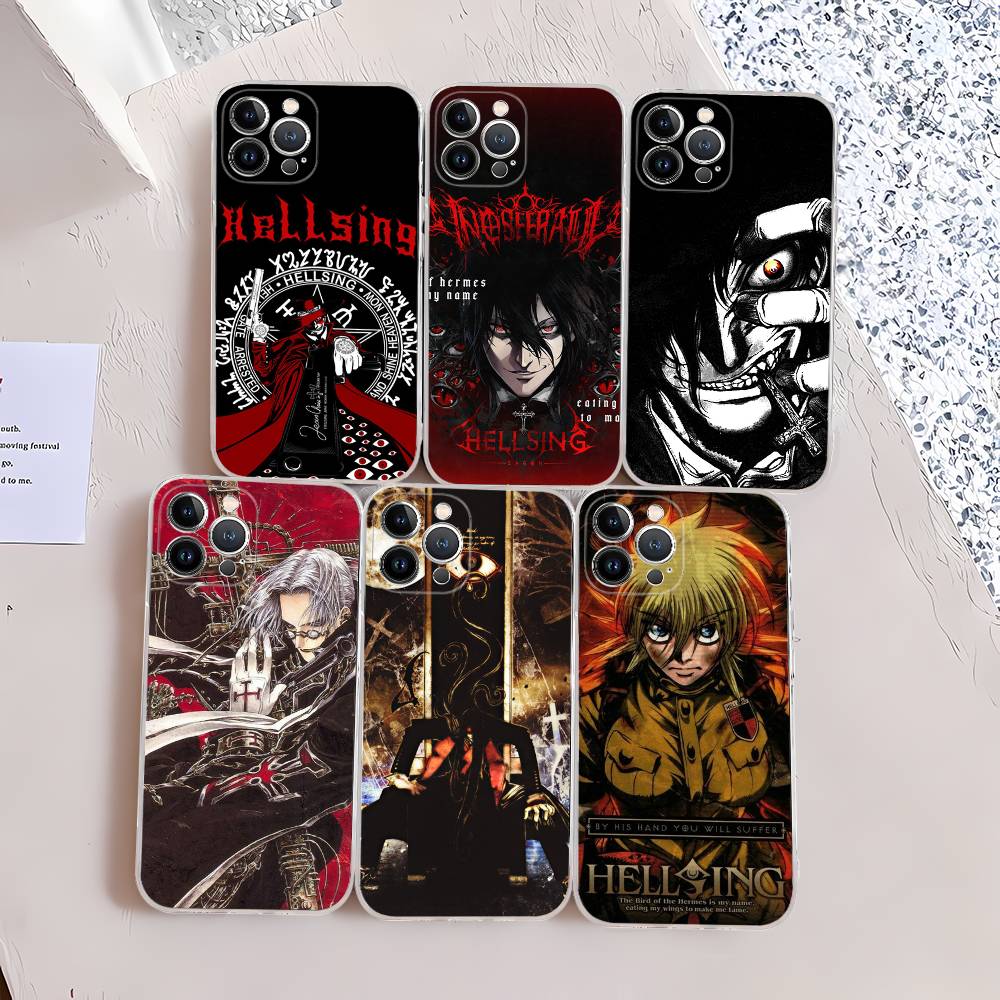 Horror Anime Hellsing For IPhone 11 12 13 14 15 16 17 Pro Max Plus 13 Mini Silicone Soft Transparent Back