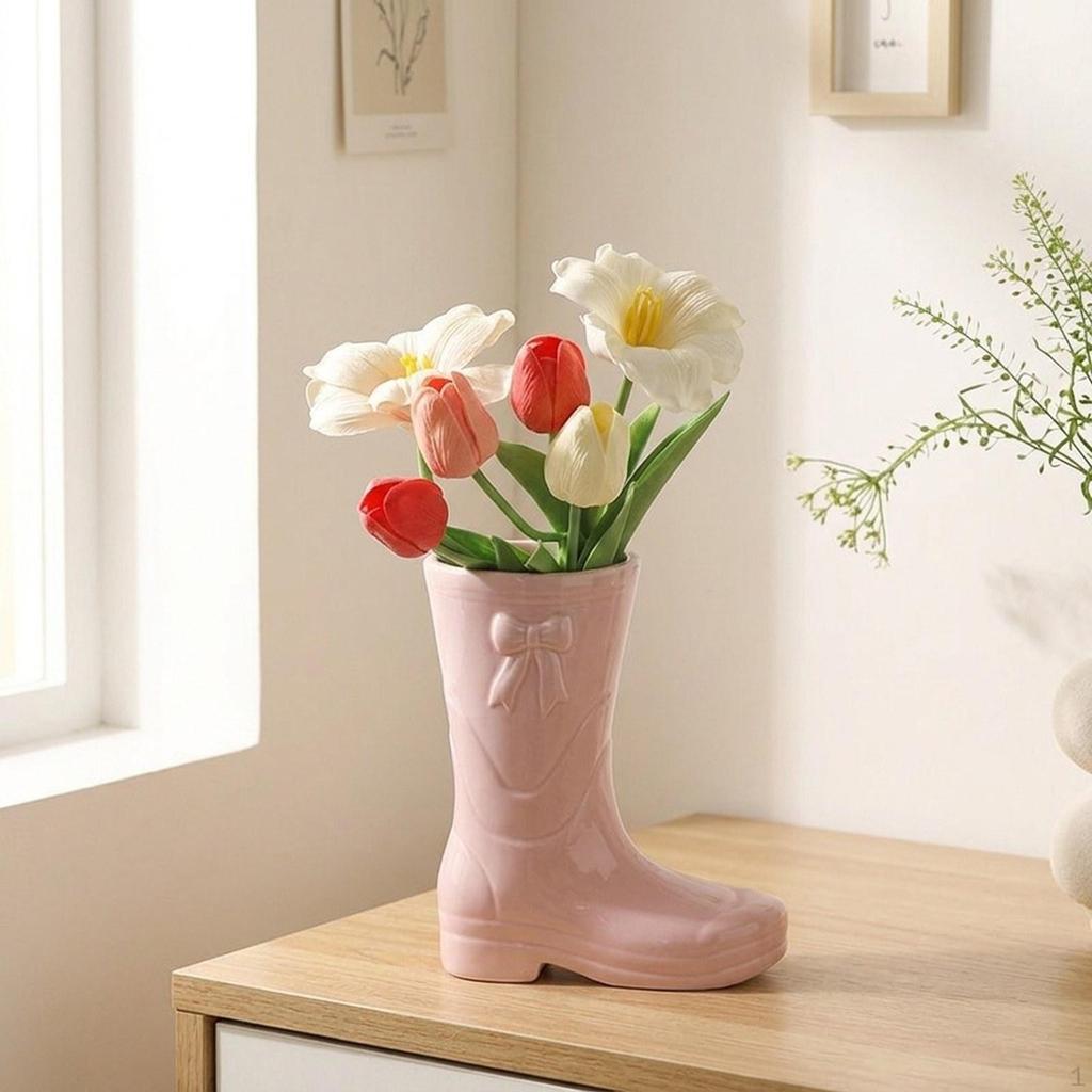 Flower Vase Boot Planter Decorative Vases Arrangement for Living Room Office