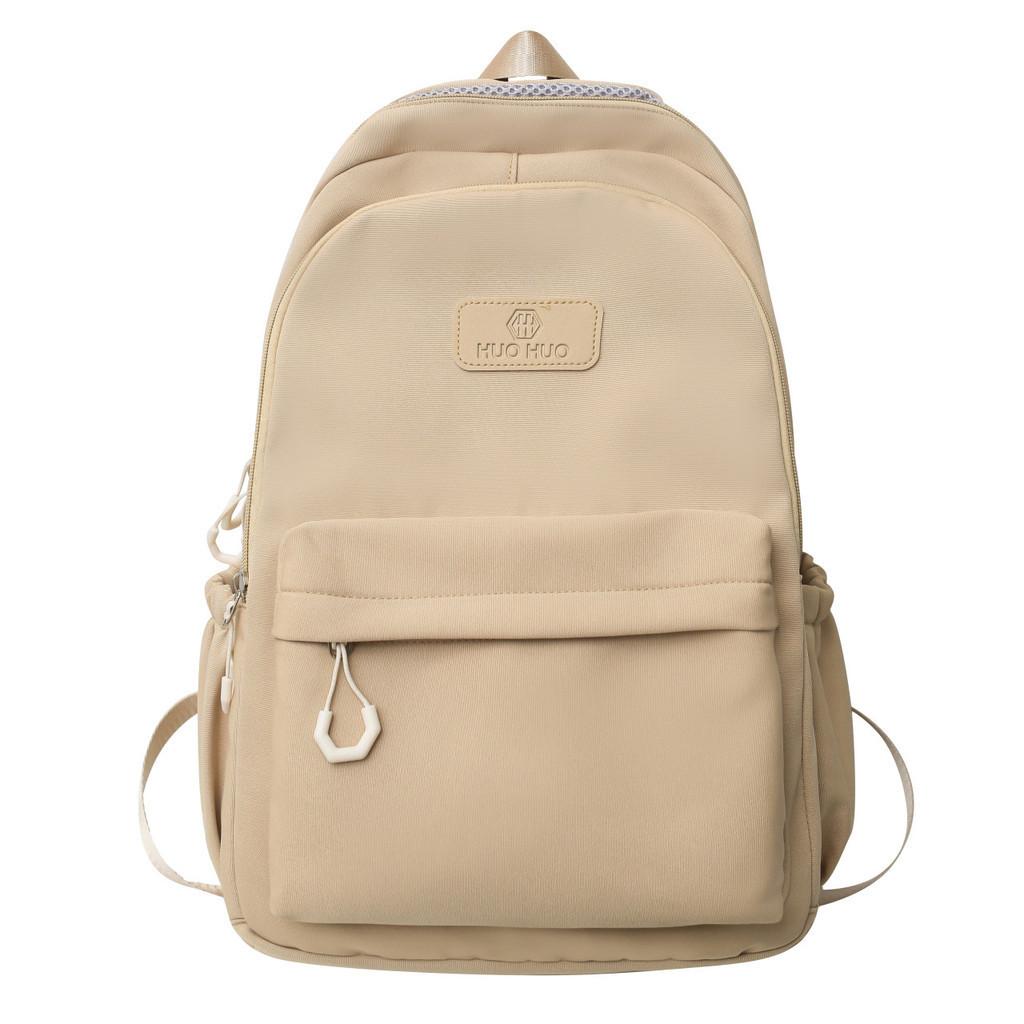 Stylish Unisex Korean Trendy Backpack For High School Students In Solid Colors