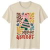 Merry Bright Christmas Tree OrnaUnisexts Holidays Unisexs Unisexs Graphic Tee