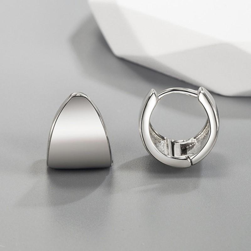 Gold Color Geometric Punk Hoop Earrings for Women Trendy  Unique Design Ear Buckle Classic Jewelry Gifts Wholesale