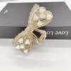 1 Pcs Fashion Linglan Flower Full Diamond Hollow Bow Hair Claws For Women Girls Party Hair Accessories